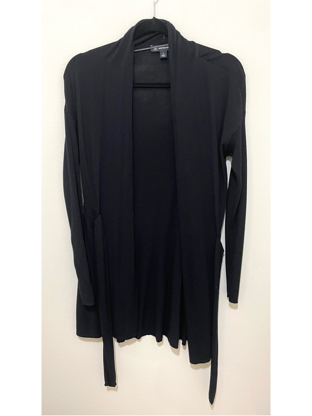 ❤️ Bundle Sale 3/$12 INC International Concepts Mid-Length Black Belted Cardigan